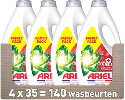 Ariel Vloeibaar Wasmiddel +Ultra Vlekverwijderaar- 4 x 35 Wasbeurten