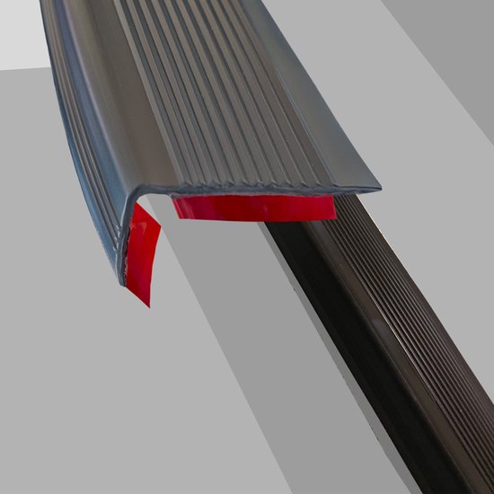 Trapneusrandafwerking L-vorm Hoek- en randbeschermingsprofiel Trapneus Zelfklevend PVC-hoekprofiel Hoek- en randbescherming voor buiten- of binnentrap - Grijs|6cmX3cmX1m
