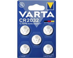 Varta CR 2032 - Lithium Knoopcel batterij - 3 Volt - 5 stuks