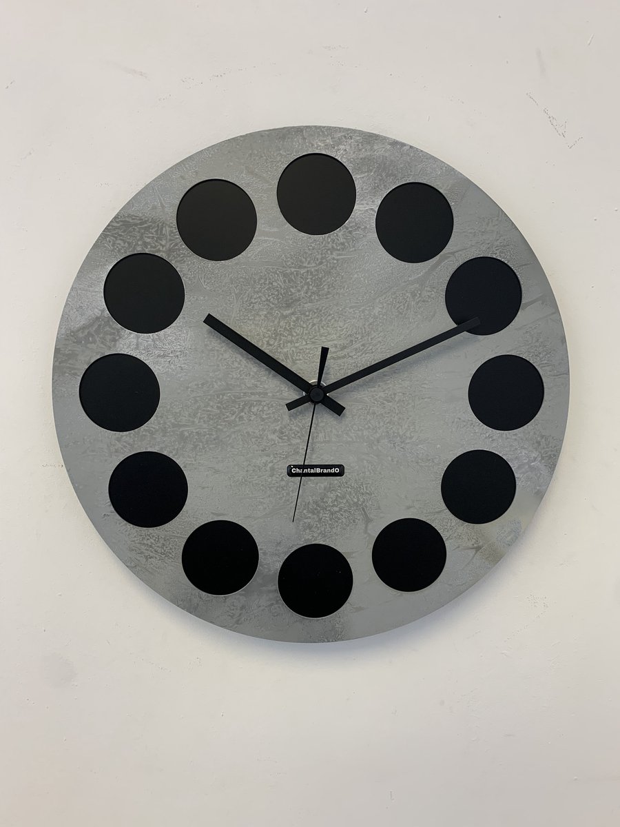 MOSACLOCK GRAY&BLACK LABEL Wandklok Modern Industrieel Design