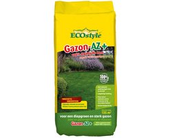 ECOstyle Gazon AZ+ - Organische Gazonmest – Voor Diepgroen en Sterk Gazon – Geeft tot 120 dagen Voeding – Werkt tegen Mos - 135 M² - 10 KG