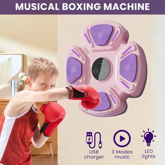 Machine De Boxe Musicale, Musique De Boxe Électronique, Fixée Au Mur