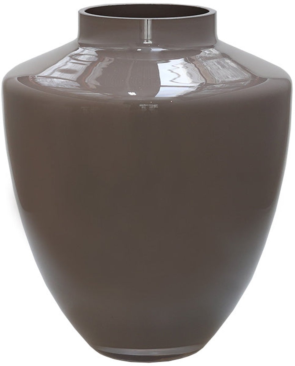 Vase The World Vaas Tugela | Earth - Taupe | Mond geblazen glas | Ø24,5 x H29 cm