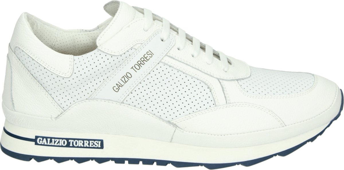 Galizio Torresi - 419120 - Lage sneakersVrije tijdsschoenenHeren sneakers - Kleur: Wit/beige - Maat: 44