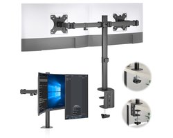 ACROPAQ Monitor arm 2 schermen – Voor 13–32 inch – Met klemsysteem – Dubbele monitorbeugel – AM1224B