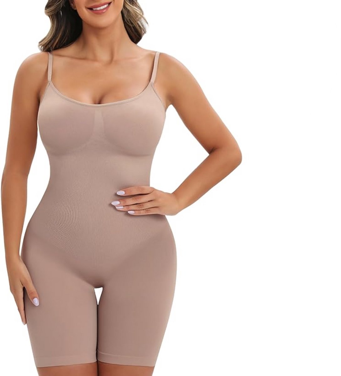 Shapewear Dames Bodysuit - Beige- Maat XXXL - Corrigerend Ondergoed