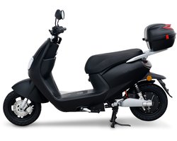 E-scooter - Retelli Benefico - 50 kilometer actieradius - zwart - Keuze uit: Brom/snor - incl. topkoffer - incl kenteken, tenaamstelling en rijklaar maken
