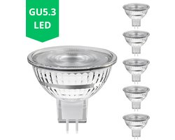 GU5.3 LED lampen 12V - 5W LED vervangt 35W halogeen - Warm wit - 6PACK