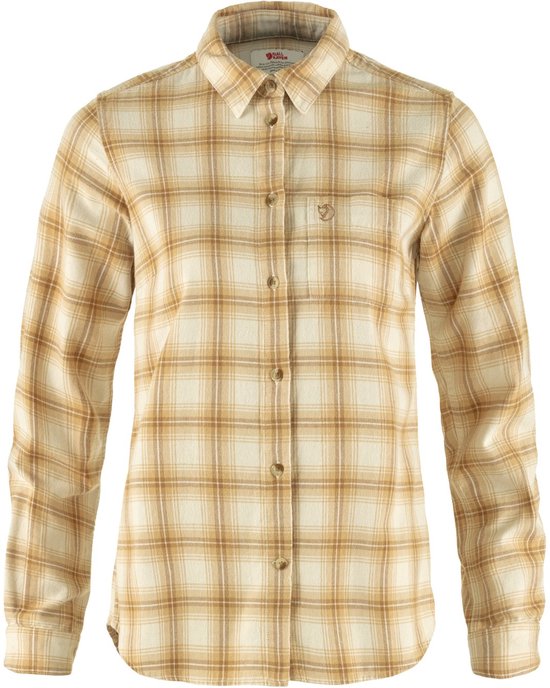 Chemise Flanelle Fjällräven Övik Homme - Marron/bleu Marine, Coupe Décontractée, Toutes Saisons
