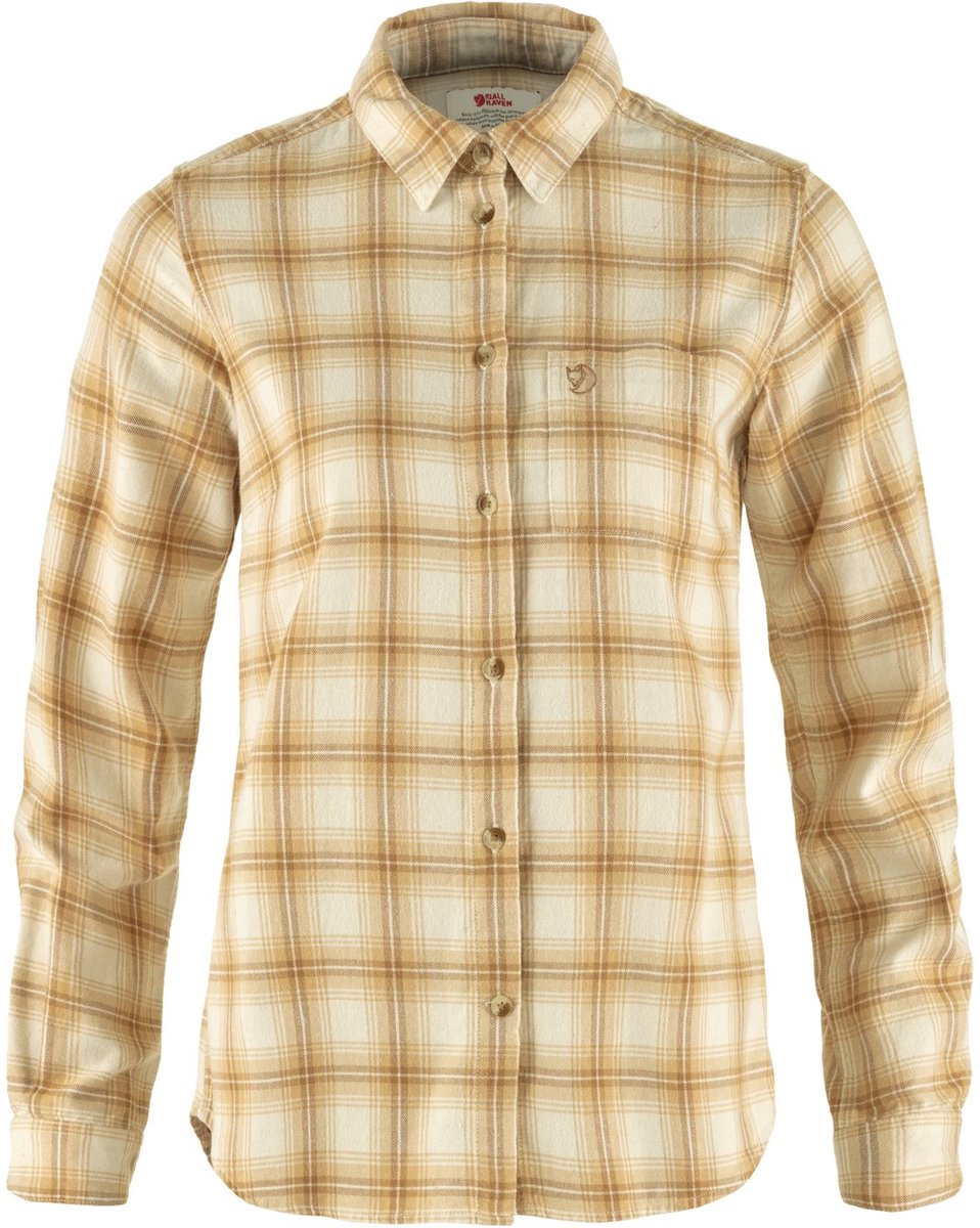 FJALLRAVEN Ovik flannel shirt W chalk dune Beige