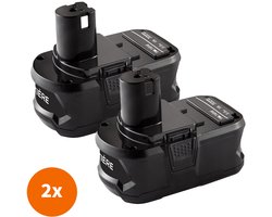Voltière 2x Vervangende 5 ah Accu Geschikt voor 18v Ryobi Apparatuur - 5000 mAh Batterij met LED identificatie - RB18L50