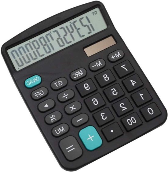 Mengshen Office calculator, dual power, 12-digit display, solar