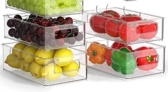 Kichly Set van 25 doorzichtige plastic ladeorganizer, acryl