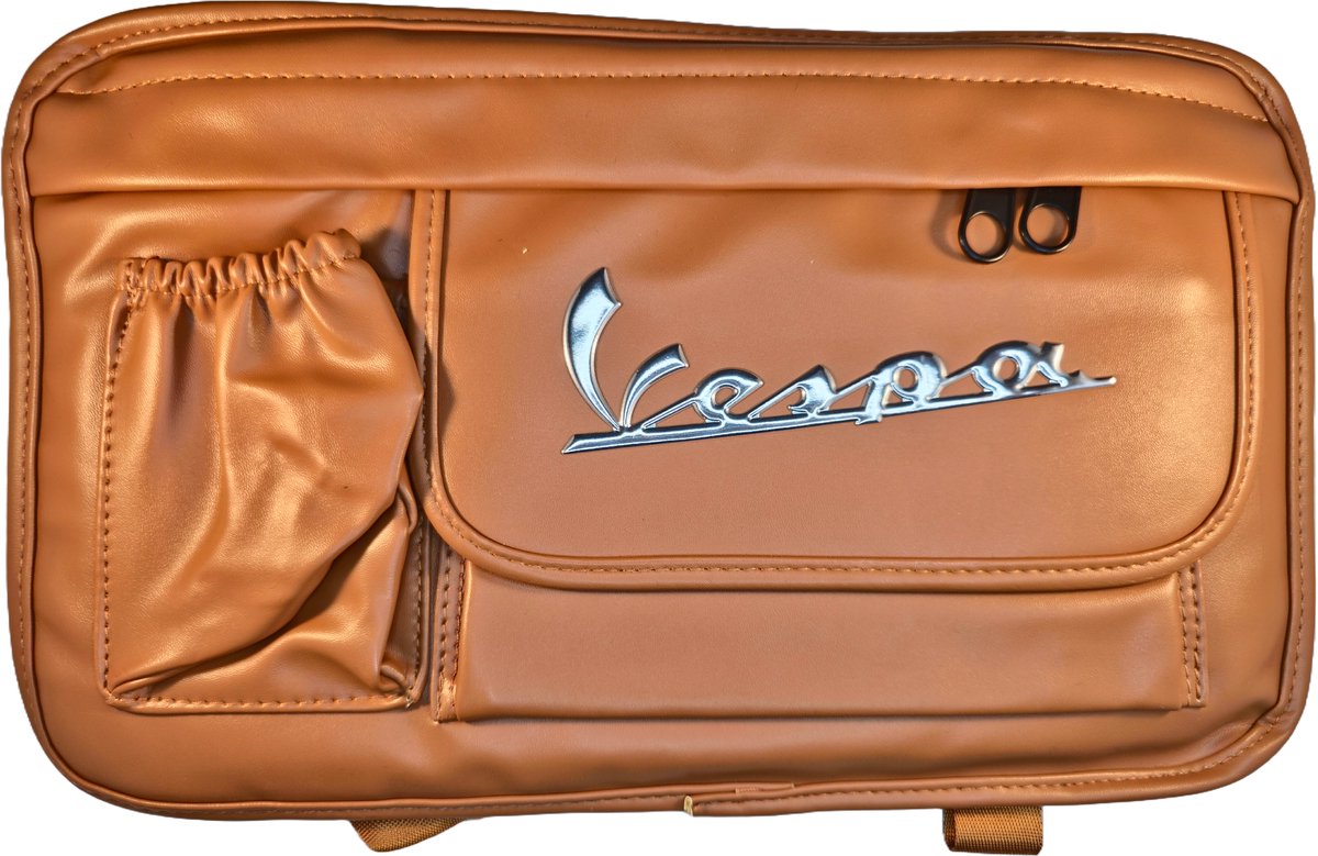 Leren Tas voor Piaggio Vespa - Leren opbergtas voor Piaggio Vespa Motor Scooter - Waterdicht - Leer / PU - Bruin