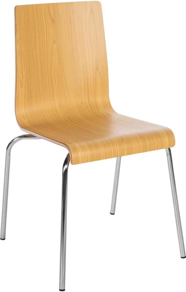 CLP Gahanna Vergaderstoel - Stapelbaar - 150 kg - Hout/natura