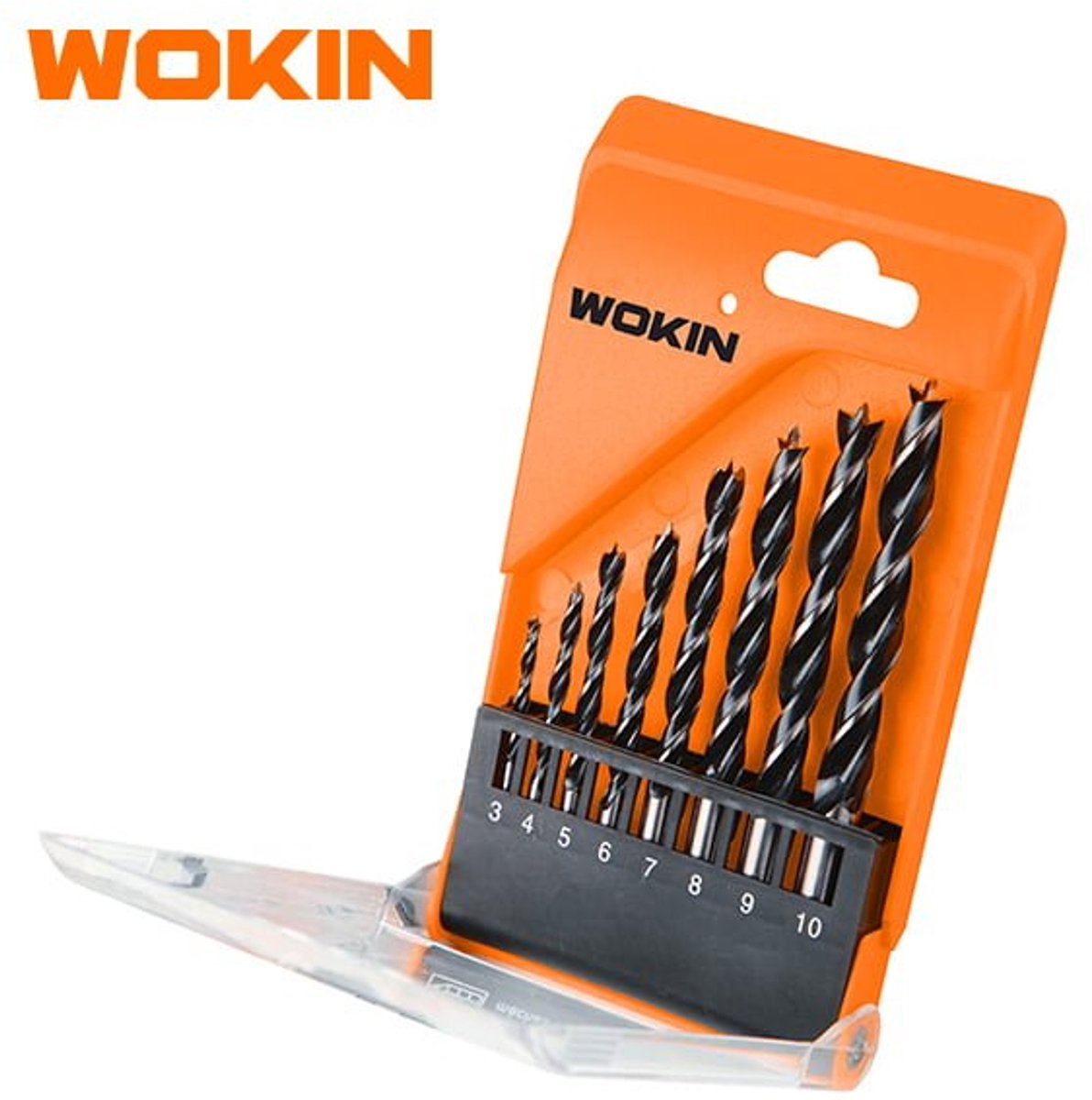 houtboren set / Wokin / 8 delig van hoogwaardig koolstofstaal