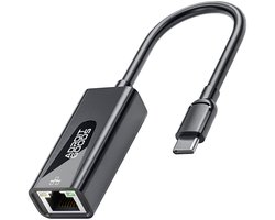 Ethernet Adapter USB-C kabel - USB C naar Ethernet / Internet - Internet Adapter - Netwerk adapter - Netwerkadapter - 100 Mbps - Gigabit