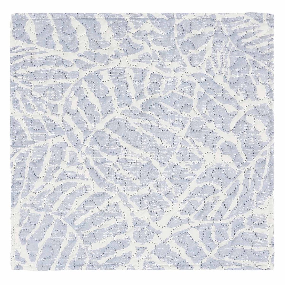 Darymex Remo Decoratieve Kussenhoes 40x40 cm - Blauwe Bladeren - Zachte Microvezel (100 g/m²) - Sierkussenhoes - Met Hoteloverslag - Hypoallergeen - 1 Stuk