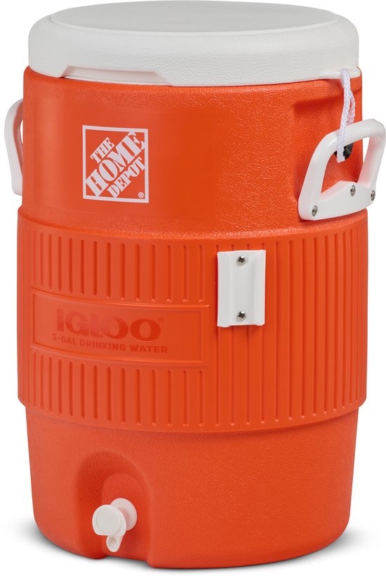 Igloo 5 Gallon Seat Top - Drankdispenser / drankkoeler - 18 Liter - Oranje van Merkloos — afbeelding 2