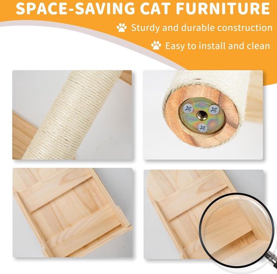Kattenkrabpaal, Kattenkrabpaal voor aan de Muur, Sisal Kattenkrabpaal
