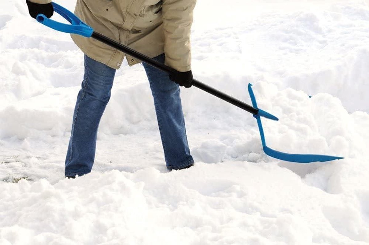 Sneeuwschop Hybrid Blauw lemmet 46 cm - aluminium handvat - sneeuwruimer