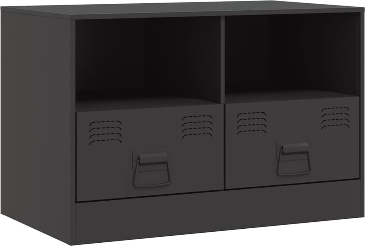 vidaXL - Tv-meubel - 67x39x44 - cm - staal - zwart