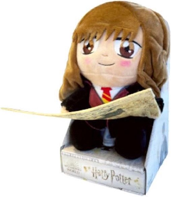 Hermione Granger Zittend met Kaart Harry Potter Pluche Knuffel 25 cm - Speelgoed Knuffels - Knuffelpop voor Kinderen Jongens Meisjes - Ron, Hermione, Voldemort, Hagrid, Snape, Dumbledore, Dobby