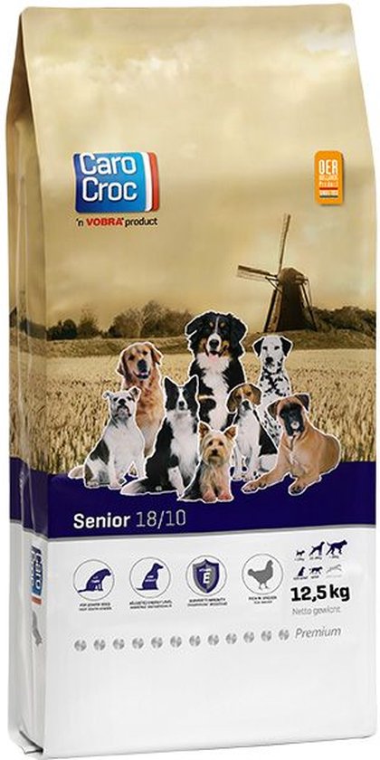 CaroCroc Senior 12,5kg en 3kg [18/10] met 80 gram premium snack