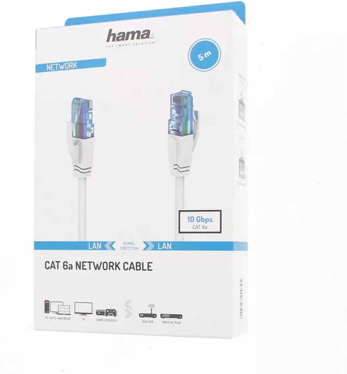 Hama Netwerkkabel, CAT-6a, 10 Gbit/s, U/UTP, 5 m UTP kabel
