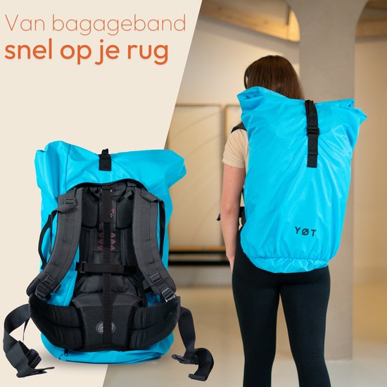 Yoet YØT® flightbag & regenhoes – 40–80L – waterafstotend nylon – flightbag ...