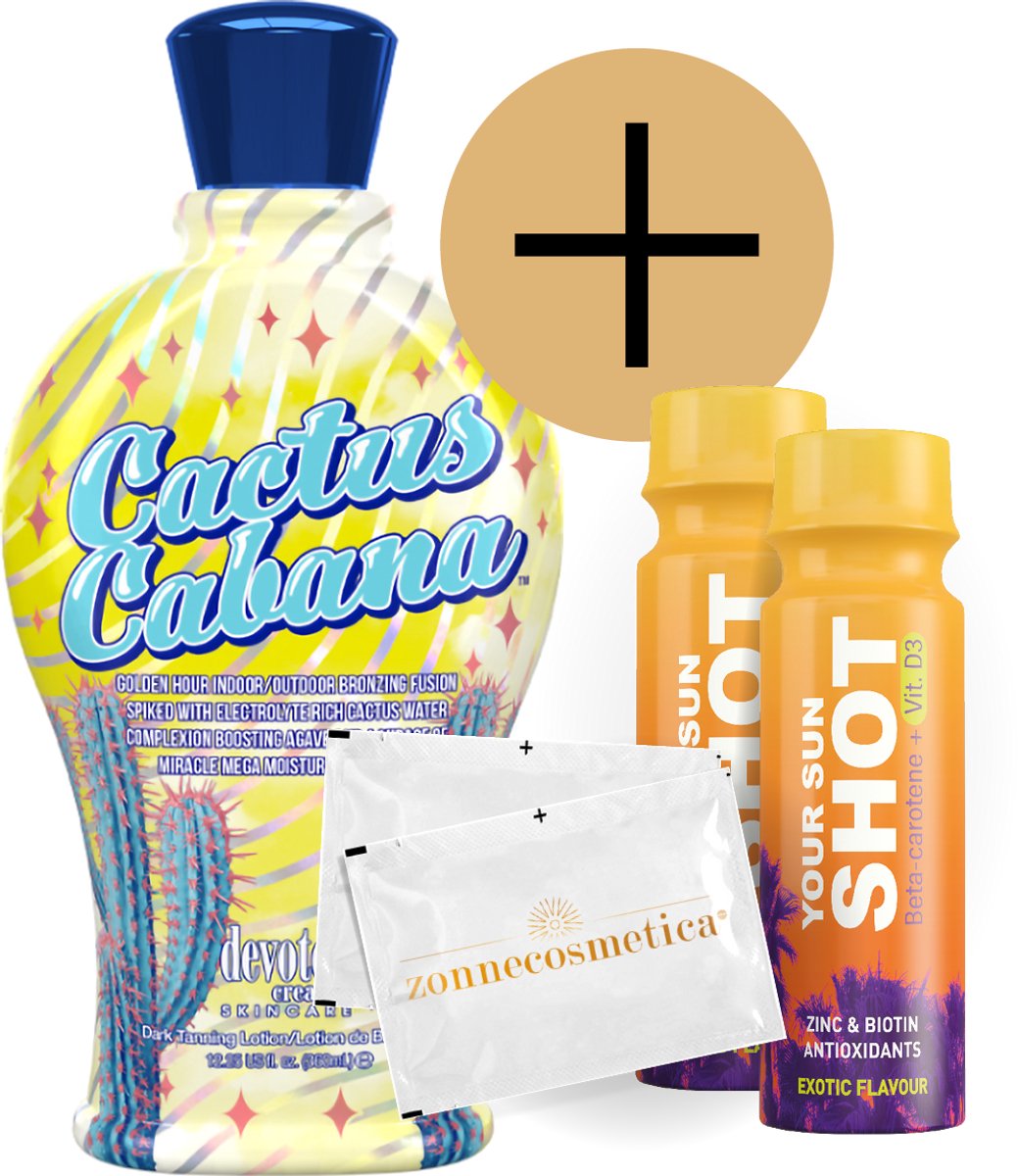 Devoted Creations - Cactus Cabana + 2 Your Sun Shots + 2 Verfrissingsdoekjes