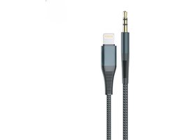 FuturiQ - Lightning naar Aux Audio Adapter Cable – Lightning naar 3,5mm Jack | 1 Meter Lange Aux Kabel voor Auto, Koptelefoon, Speakers en Meer | Hoge Geluidskwaliteit & Duurzaam Design