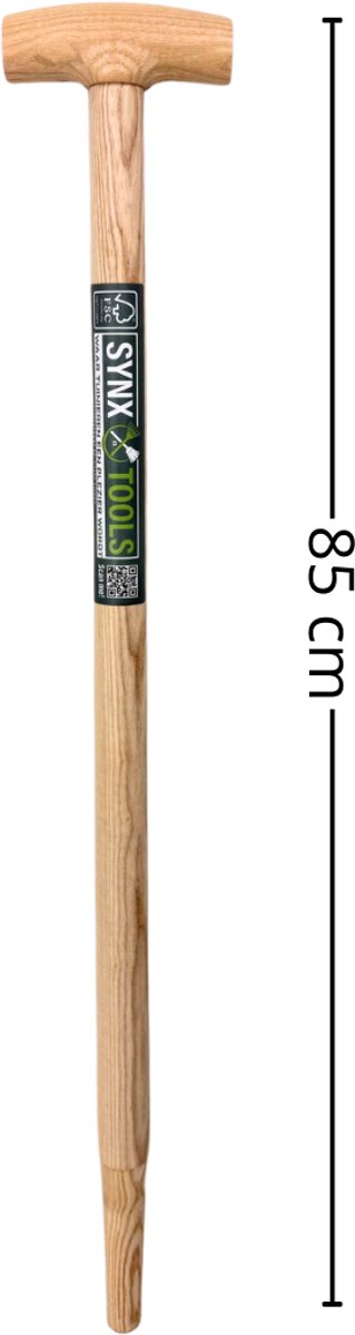 Synx Tools Spade steel 85cm - Essenhoutsteel - Steel voor spade - Spade steel hout - Schepsteel van Synx Tools — afbeelding 4