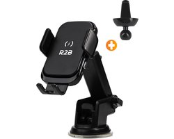 R2B Telefoonhouders Auto Zuignap met Draadloze Oplader - Raam/Dashboard/Ventilatie - Gsm Houder Auto - Autohouder - Telefoonhouder Auto - Mobiel Houder Auto - Telefoon Houder - Auto Telefoonhouder - Phone Holder Car