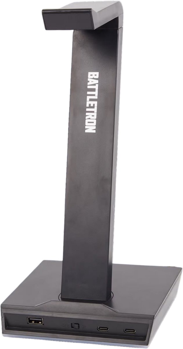 Battletron - koptelefoonstandaard - met USB-A&C poort - RGB led licht
