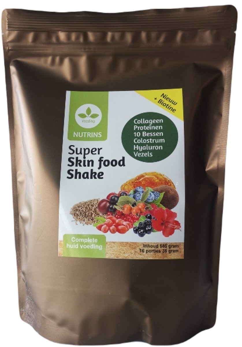 Nutrins Super skinfood 585 gram - beauty breakfast shake - poeder voor 16 shakes