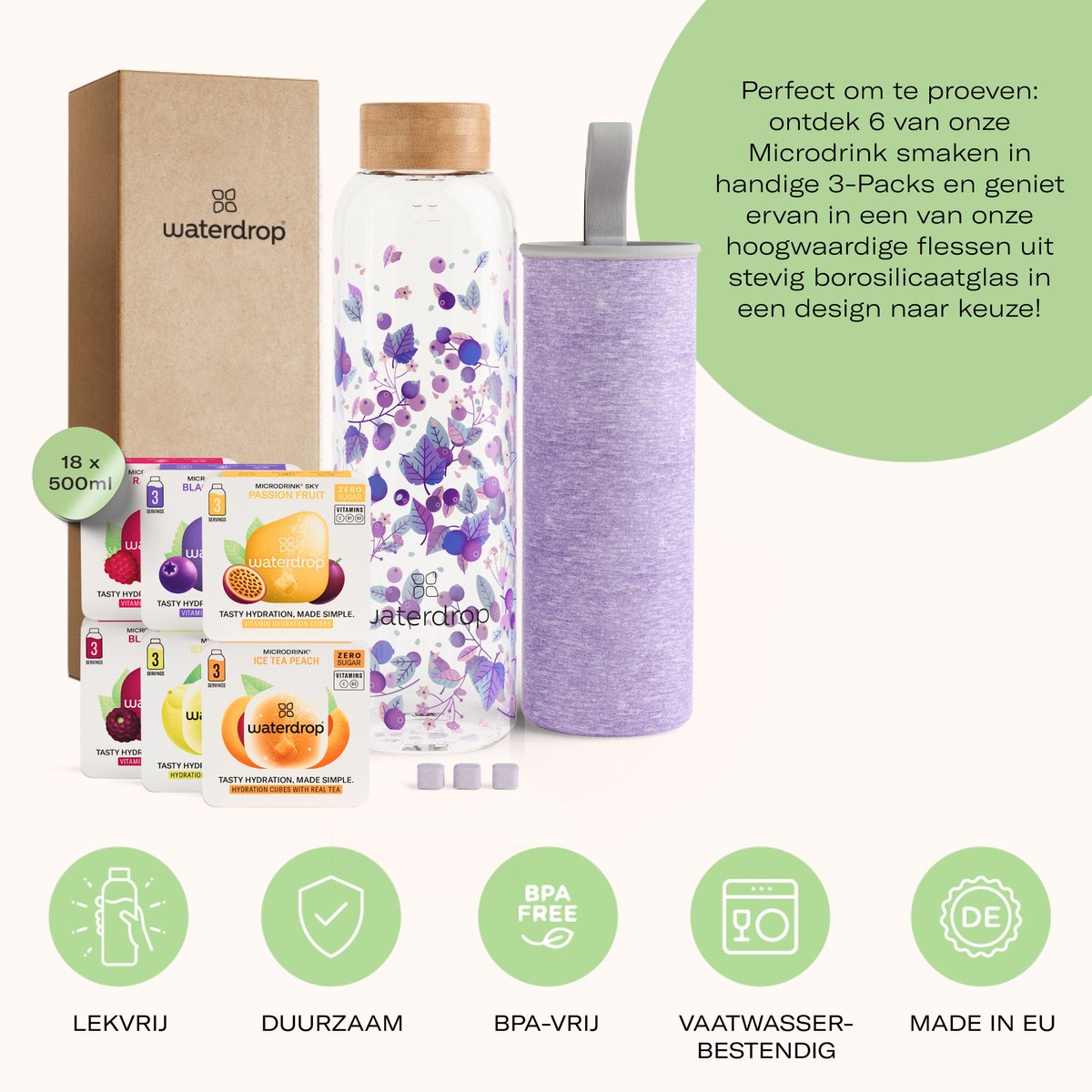 waterdrop Starterset Glas - Boost Melange thumbnail 4
