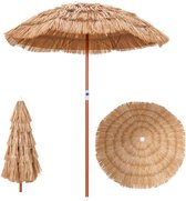 Bol.com COSTWAY Hawaï Parasol Parasolvoet Niet Inbegrepen kantelbaar strandscherm tuinscherm in hoogte verstelbaar uv-beschermin... aanbieding
