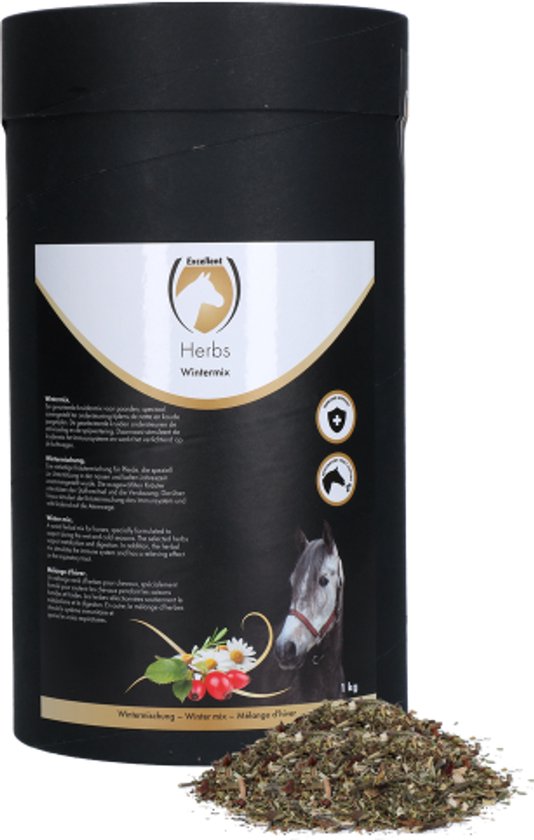 Excellent Horse Wintermix - 1 kg - Paardenvoer - Paardenverzorging - Supplement paard - Ondersteunt Spijsvertering Excellent Horse Wintermix - 1 kg - Paardenvoer - Paardenverzorging - Supplement paard - Ondersteunt Spijsvertering
