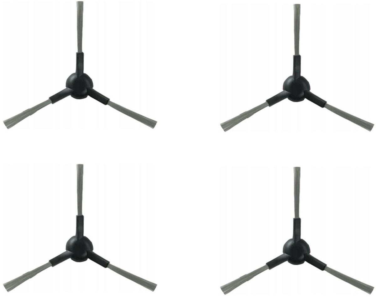 4 x Zijborstel compatibel met Dreame X30 Ultra/L10s Pro Ultra Heat/L10s Ultra Gen 2/Mova S10/E30 Ultra - Hoogwaardige vervanging