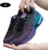 Bovista Tennisschoenen - Heren - Dames - Tenniskleding - Indoor - Outdoor - Zwart & Paars - Maat 38