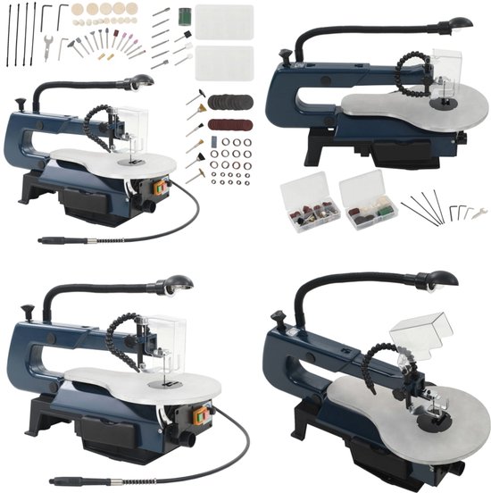 vidaXL Figuurzaagmachineset 125 W 252 mm 108-delig - Figuurzaag - Figuurzagen - Figuurzaagmachine - Figuurzaagmachines