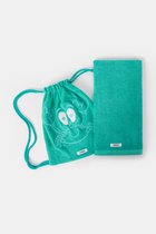 Bol.com Woody Handdoek met tas Hermietkreeft turquoise-70x140cm 251-10-STR-B/727 aanbieding