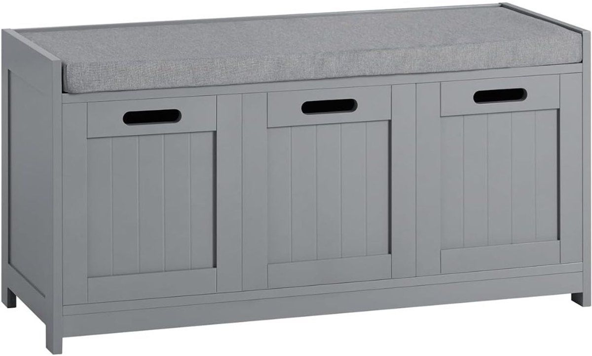ApexArte® Schoenenbank met Zitkussen - Schoenenrek - Schoenenbank - Halmeubel