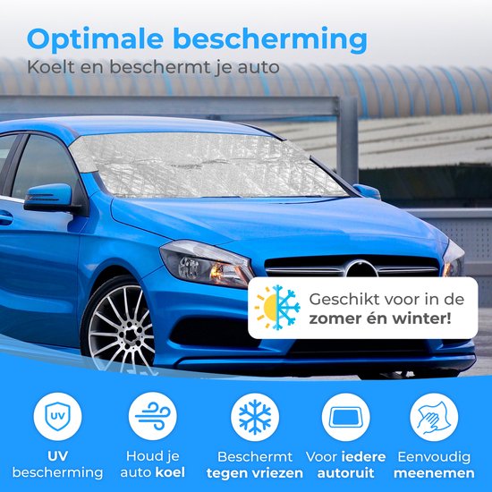 Nuvance - Pare-soleil voiture avant - 100 x 145 cm - Couverture antigel voiture - Couverture antigel - Couverture antigel voiture - Couvertures avant - Accessoires auto