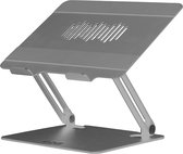 R2B Laptop standaard Verstelbaar en Opvouwbaar - 10 t/m 17 inch - Laptopstandaard - Laptop Stand - Laptopverhoger - Tablet Standaard - Laptoptafel - Zilver - Model Den Bosch