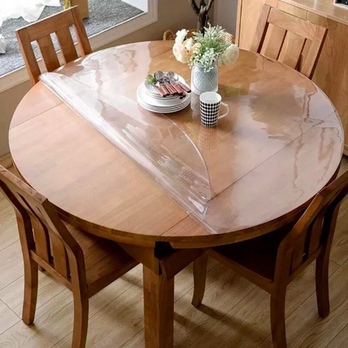Rond Doorzichtig 2,2mm Dik Tafelzeil 110cm Ø
