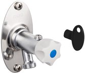 Mora vorstvrije rvs gevelkraan met kunststof knop en sleutel 461380