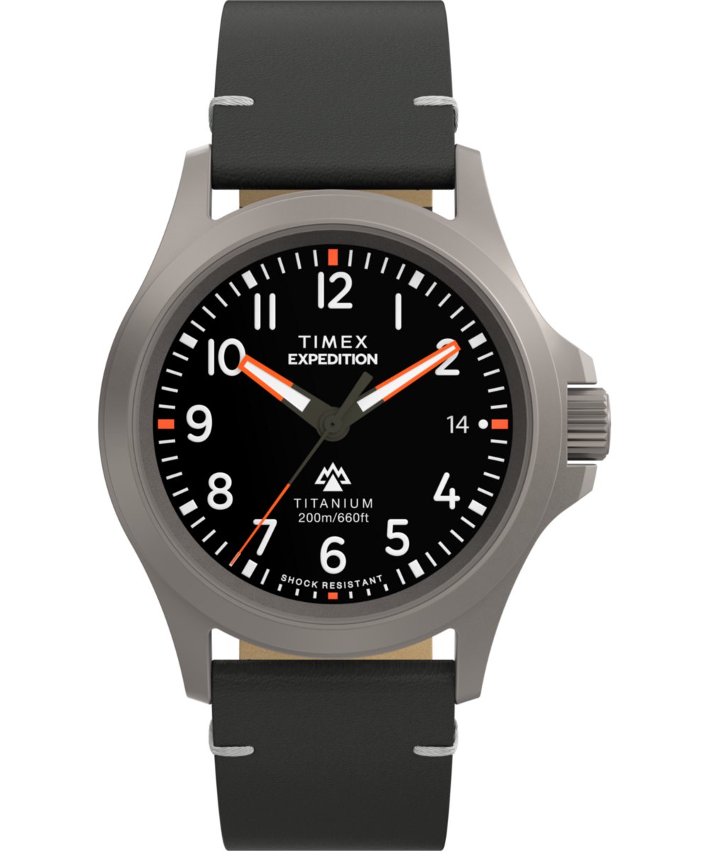 Timex Expedition North Field Post TW2W78000 Horloge - Leer - Zwart - Ø 38 mm
