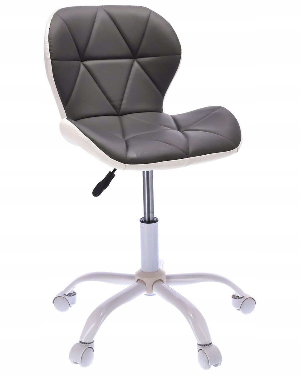 ENDO Bureaustoel Eco-leer Grijs en Wit - ENDO - €39,99